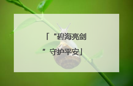 “碧海亮剑”守护平安