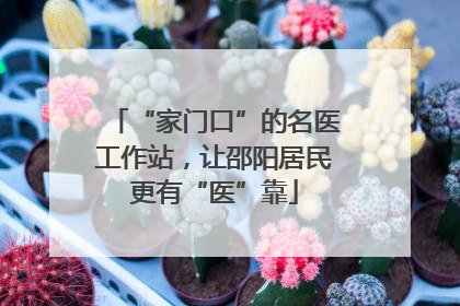 “家门口”的名医工作站，让邵阳居民更有“医”靠