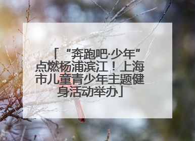 “奔跑吧·少年”点燃杨浦滨江！上海市儿童青少年主题健身活动举办