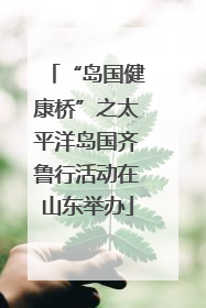 “岛国健康桥”之太平洋岛国齐鲁行活动在山东举办