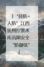 “技防+人防”江西抚州拧紧水库汛期安全“防御弦”