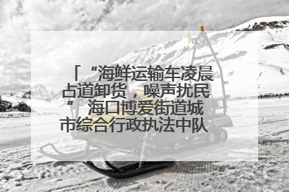 “海鲜运输车凌晨占道卸货，噪声扰民” 海口博爱街道城市综合行政执法中队：将联合交警加强长堤路一带巡逻