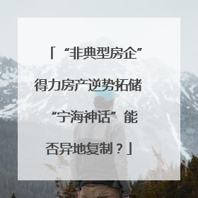 “非典型房企”得力房产逆势拓储 “宁海神话”能否异地复制？
