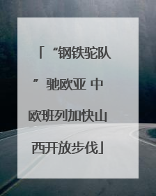 “钢铁驼队”驰欧亚 中欧班列加快山西开放步伐