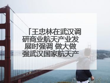 王忠林在武汉调研商业航天产业发展时强调 做大做强武汉国家航天产业基地 打造具有全国影响力的“中国星谷”