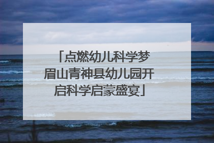 点燃幼儿科学梦 眉山青神县幼儿园开启科学启蒙盛宴