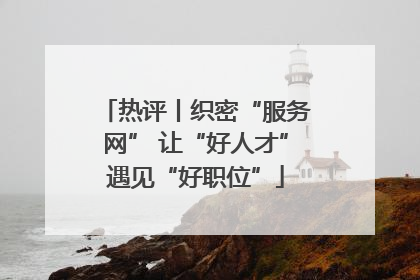 热评丨织密“服务网” 让“好人才”遇见“好职位”