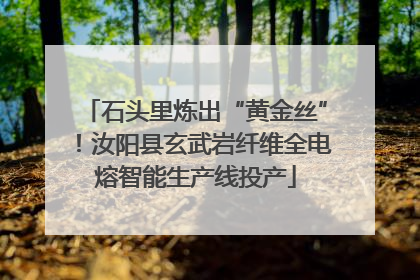 石头里炼出“黄金丝”！汝阳县玄武岩纤维全电熔智能生产线投产