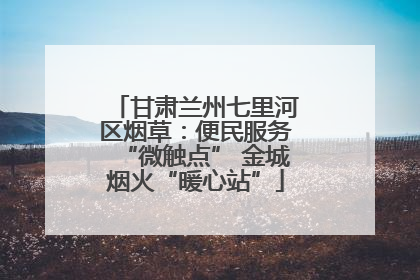 甘肃兰州七里河区烟草：便民服务“微触点” 金城烟火“暖心站”