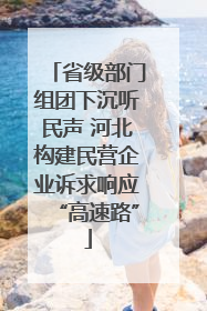 省级部门组团下沉听民声 河北构建民营企业诉求响应“高速路”