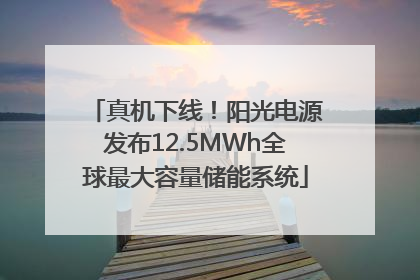 真机下线！阳光电源发布12.5MWh全球最大容量储能系统