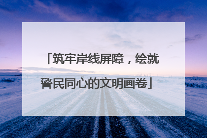 筑牢岸线屏障，绘就警民同心的文明画卷