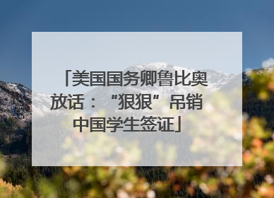 美国国务卿鲁比奥放话：“狠狠”吊销中国学生签证