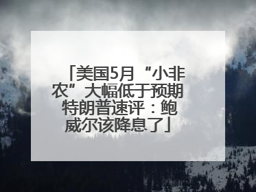 美国5月“小非农”大幅低于预期 特朗普速评：鲍威尔该降息了