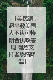 美民调：超半数美国人不认可特朗普执政表现 强烈支持者热情降温