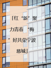 红“新”聚力青春 “梅”好共荣宁波慈城
