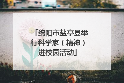 绵阳市盐亭县举行科学家（精神）进校园活动