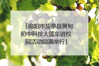绵阳市盐亭县黄甸初中科技大篷车进校园活动圆满举行