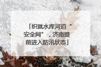织就水库河道“安全网”，济南提前进入防汛状态