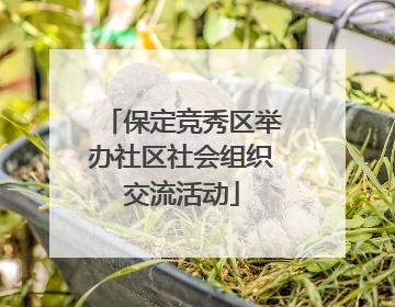 保定竞秀区举办社区社会组织交流活动