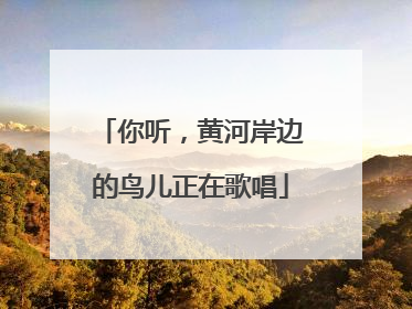 你听，黄河岸边的鸟儿正在歌唱