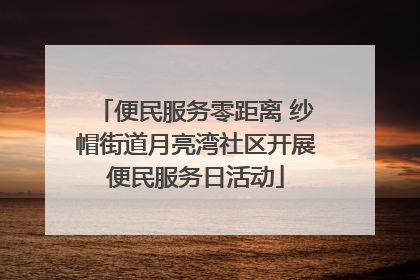 便民服务零距离 纱帽街道月亮湾社区开展便民服务日活动