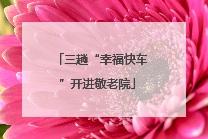 三趟“幸福快车”开进敬老院