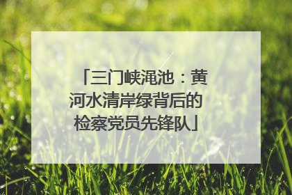 三门峡渑池：黄河水清岸绿背后的检察党员先锋队