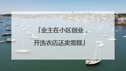 业主在小区创业，开洗衣店还卖雪糕