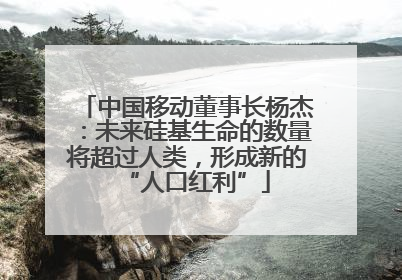 中国移动董事长杨杰：未来硅基生命的数量将超过人类，形成新的“人口红利”