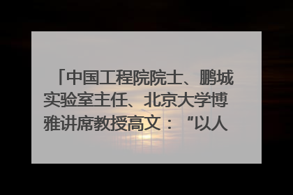中国工程院院士、鹏城实验室主任、北京大学博雅讲席教授高文：“以人为本 智能向善” 推动文化与科技相生相促｜聚焦2025文化强国建设高峰论坛