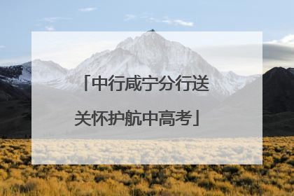 中行咸宁分行送关怀护航中高考