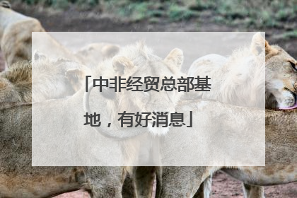 中非经贸总部基地，有好消息
