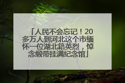 人民不会忘记！20多万人到河北这个市缅怀一位湖北籍英烈，悼念缎带挂满纪念馆