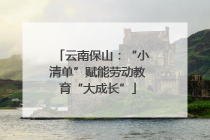 云南保山：“小清单”赋能劳动教育“大成长”