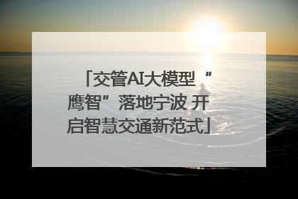 交管AI大模型“鹰智”落地宁波 开启智慧交通新范式