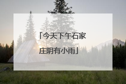 今天下午石家庄阴有小雨