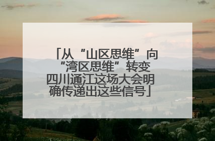 从“山区思维”向“湾区思维”转变 四川通江这场大会明确传递出这些信号