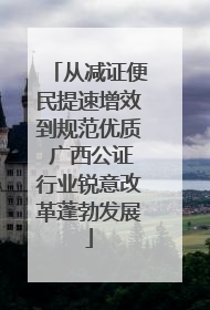 从减证便民提速增效到规范优质 广西公证行业锐意改革蓬勃发展