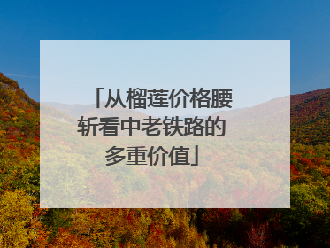 从榴莲价格腰斩看中老铁路的多重价值