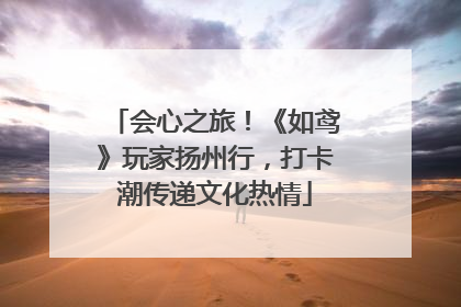 会心之旅！《如鸢》玩家扬州行，打卡潮传递文化热情
