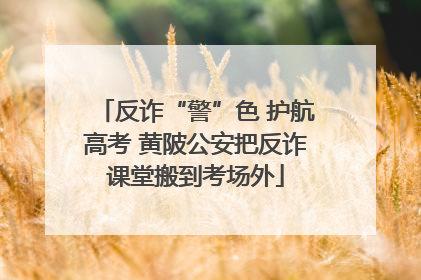 反诈“警”色 护航高考 黄陂公安把反诈课堂搬到考场外