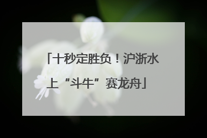 十秒定胜负！沪浙水上“斗牛”赛龙舟