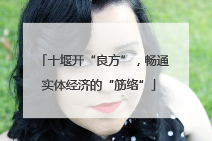 十堰开“良方”，畅通实体经济的“筋络”