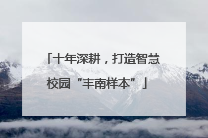 十年深耕，打造智慧校园“丰南样本”