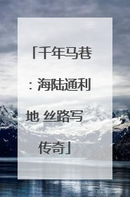 千年马巷：海陆通利地 丝路写传奇