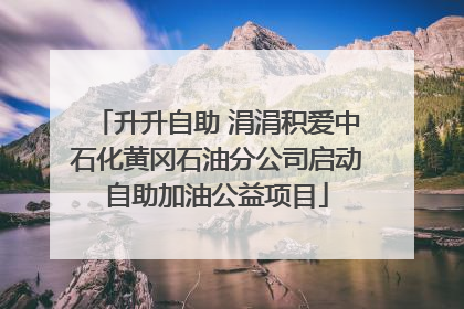 升升自助 涓涓积爱中石化黄冈石油分公司启动自助加油公益项目