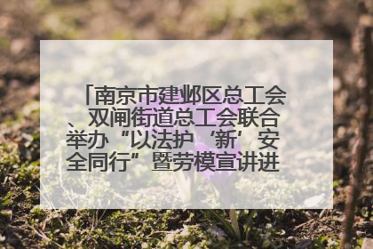 南京市建邺区总工会、双闸街道总工会联合举办“以法护‘新’安全同行”暨劳模宣讲进工地服务活动