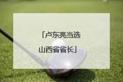 卢东亮当选山西省省长