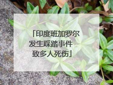 印度班加罗尔发生踩踏事件 致多人死伤